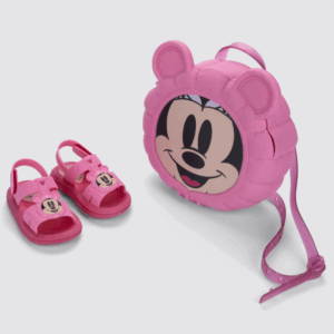 Sandalias Minnie Mouse con Mochila Rosa Infantil | Set Exclusivo Disney