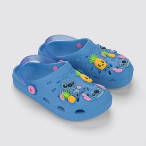 Sandalia (tipo Croc*s) Celeste Stitch Disney Smile