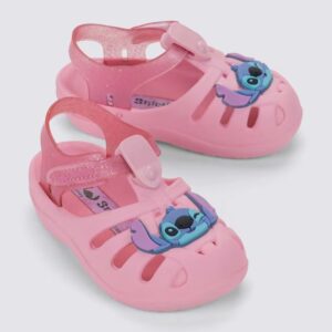 Sandália de Bebe Rosa Stitch Disney Magic